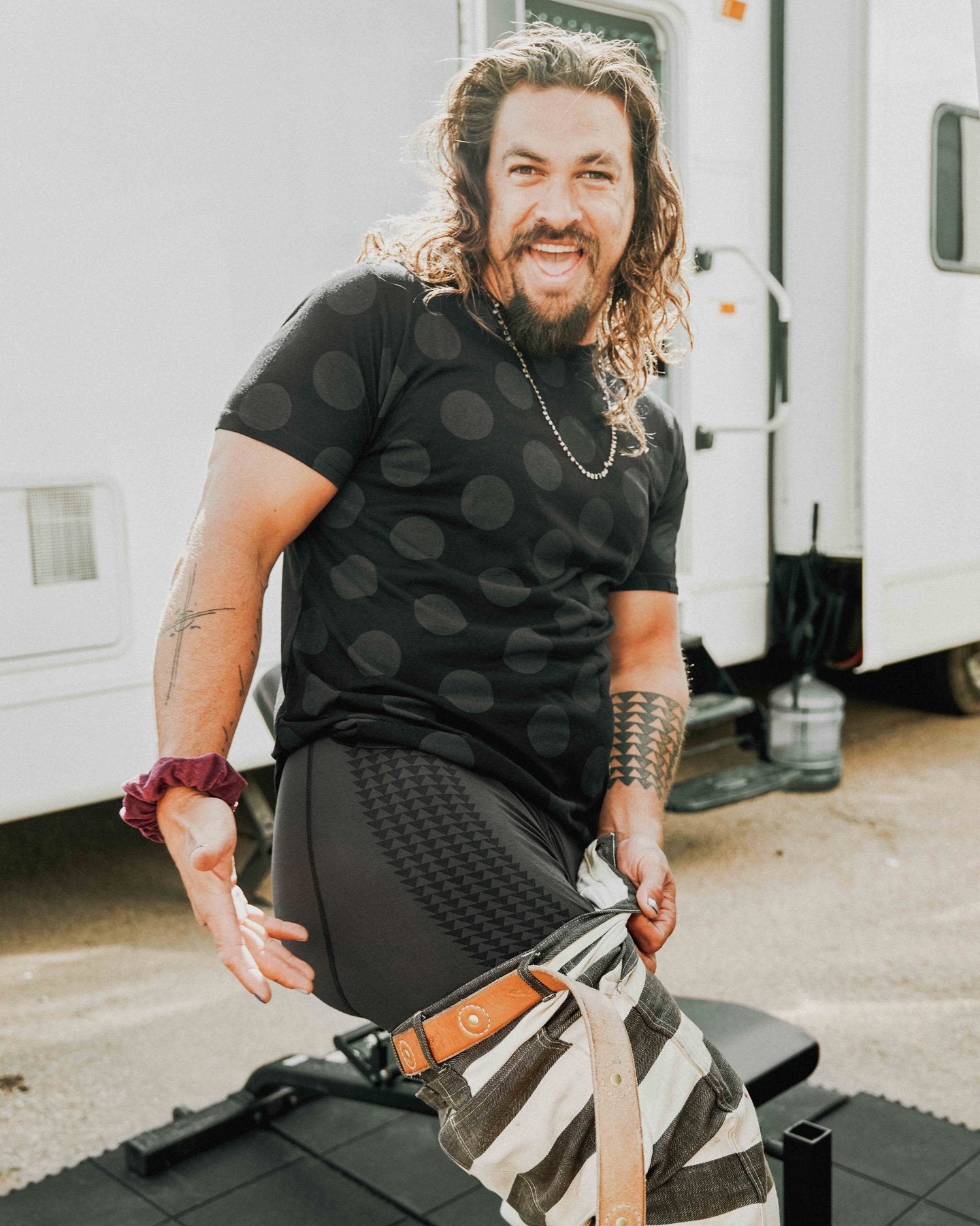 Jason Momoa reveals the Black Wolf boxer briefs he's wearing from the So iLL x BN3TH Collaboration